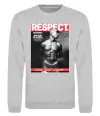 Свитшот 2PAC Respect Серый меланж фото