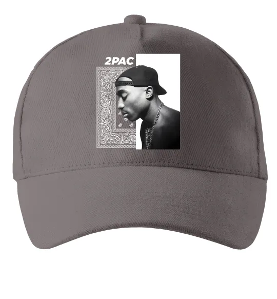 Кепка Тупак Шакур Сірий фото
