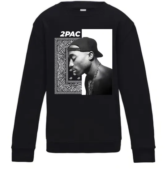 Детский Свитшот Тупак Шакур Черный фото