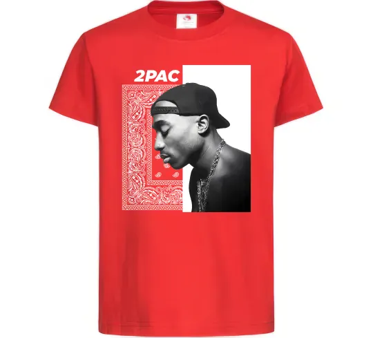Детская футболка Тупак Шакур Красный фото