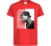 Детская футболка Тупак Шакур Красный фото