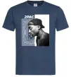 Мужская футболка Тупак Шакур Темно-синий фото
