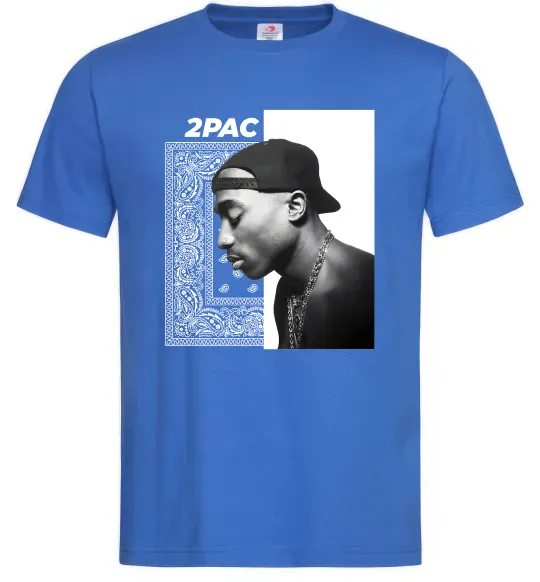 Мужская футболка Тупак Шакур Ярко-синий фото