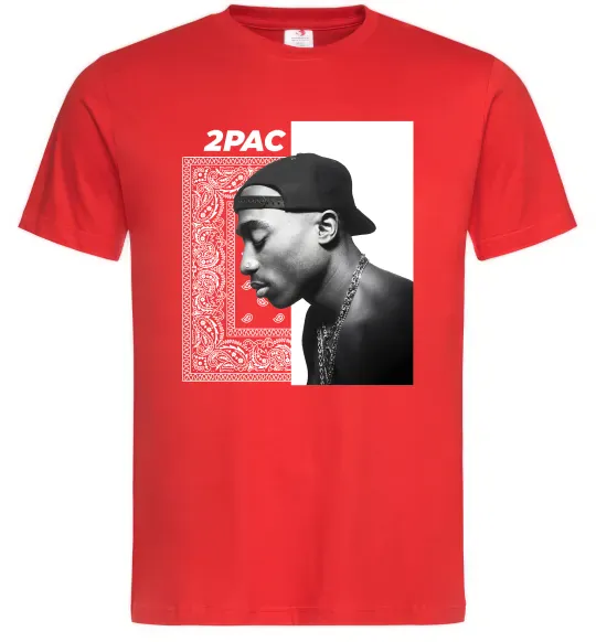 Мужская футболка Тупак Шакур Красный фото
