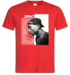 Мужская футболка Тупак Шакур Красный фото