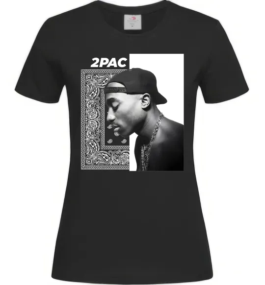 Женская футболка Тупак Шакур Черный фото