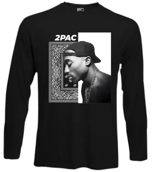 Лонгслив Тупак Шакур Черный фото