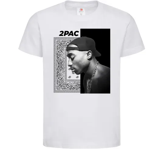 Детская футболка Тупак Шакур Белый фото