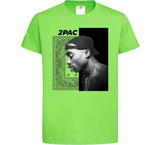 Детская футболка Тупак Шакур Лаймовый фото