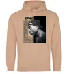 Мужская толстовка (худи) Тупак Шакур Песочный фото