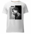 Чоловіча преміум футболка Тупак Шакур Білий фото
