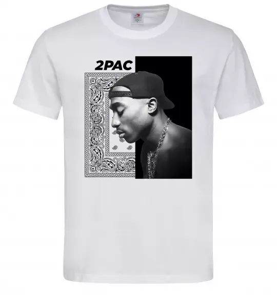 Мужская футболка Тупак Шакур Белый фото