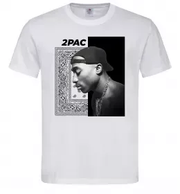 Мужская футболка Тупак Шакур Белый фото