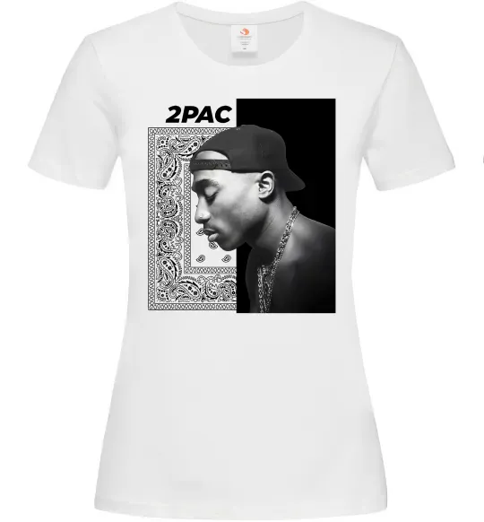 Женская футболка Тупак Шакур Белый фото