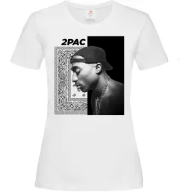 Женская футболка Тупак Шакур Белый фото