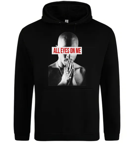 Чоловіча толстовка (худі) All eyes on me Чорний фото