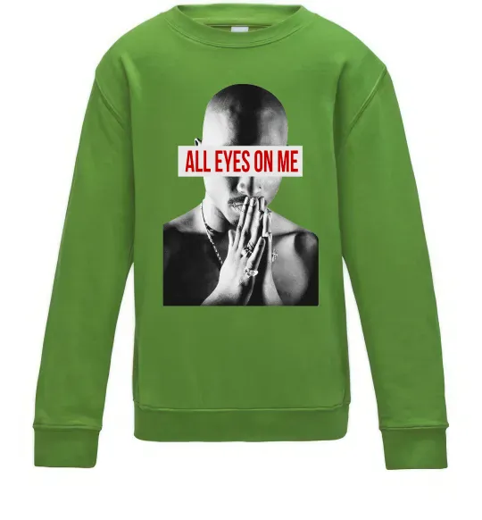 Детский Свитшот All eyes on me Лаймовый фото
