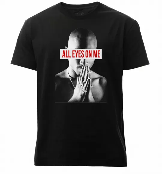 Чоловіча преміум футболка All eyes on me Чорний фото