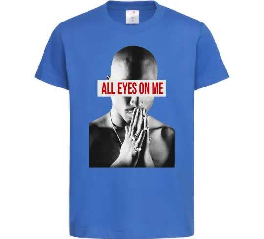 Дитяча футболка All eyes on me Яскраво-синій фото