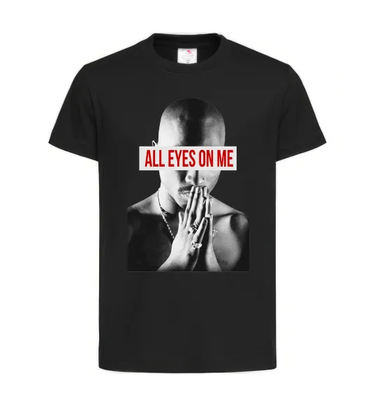 Детская футболка All eyes on me Черный фото