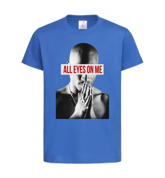Детская футболка All eyes on me Ярко-синий фото