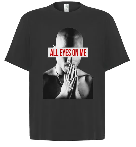 Футболка Оверсайз All eyes on me Черный фото