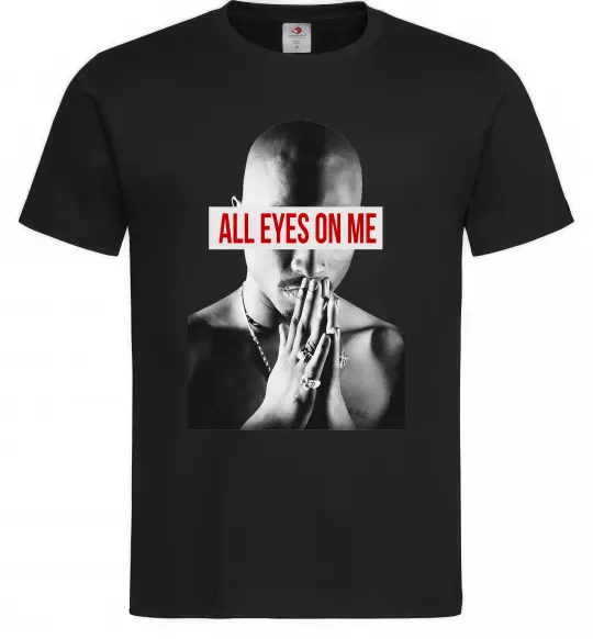 Мужская футболка All eyes on me Черный фото