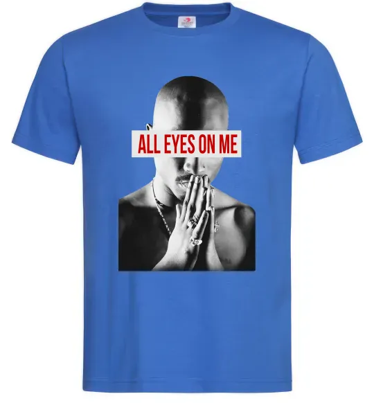 Мужская футболка All eyes on me Ярко-синий фото