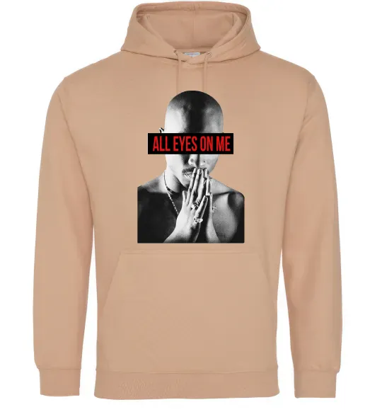 Чоловіча толстовка (худі) All eyes on me Пісочний фото