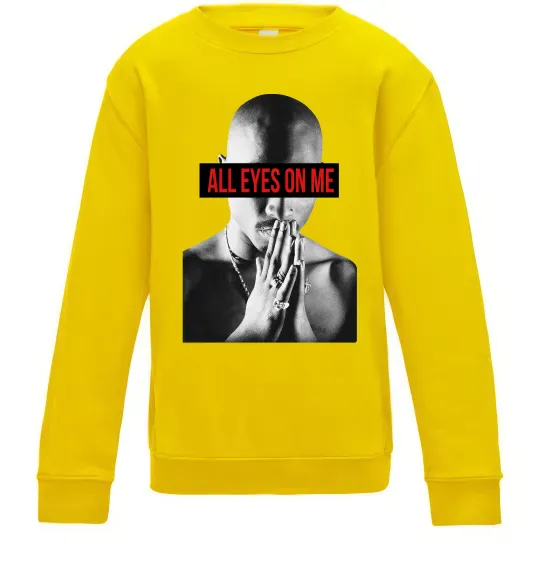 Детский Свитшот All eyes on me Солнечно желтый фото