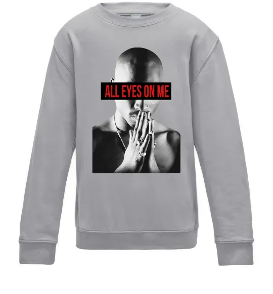 Детский Свитшот All eyes on me Серый меланж фото