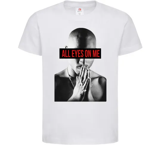 Дитяча футболка All eyes on me Білий фото