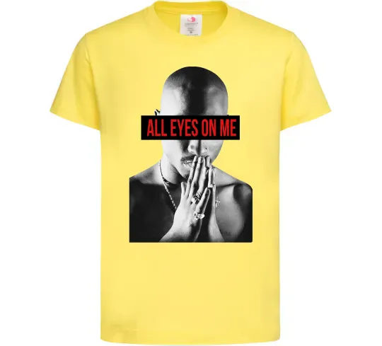Дитяча футболка All eyes on me Лимонний фото