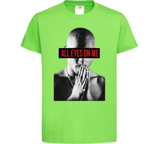 Дитяча футболка All eyes on me Лаймовий фото