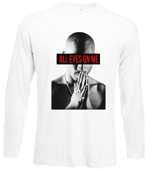 Лонгслив All eyes on me Белый фото