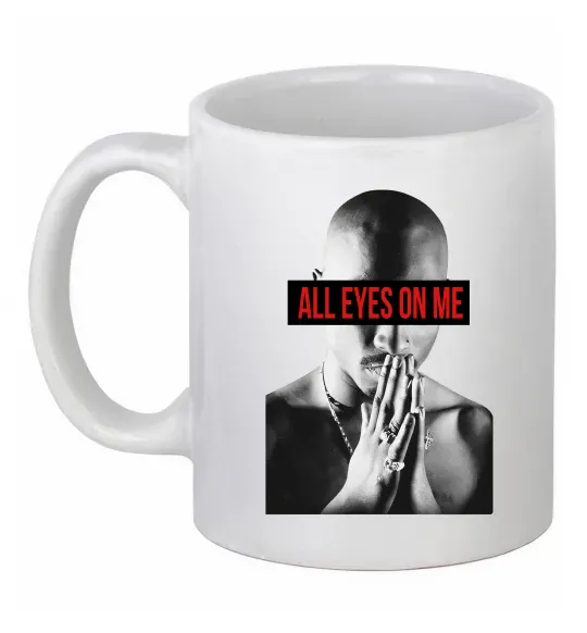 Чашка керамическая All eyes on me Белый фото