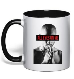 Чашка с цветной ручкой All eyes on me