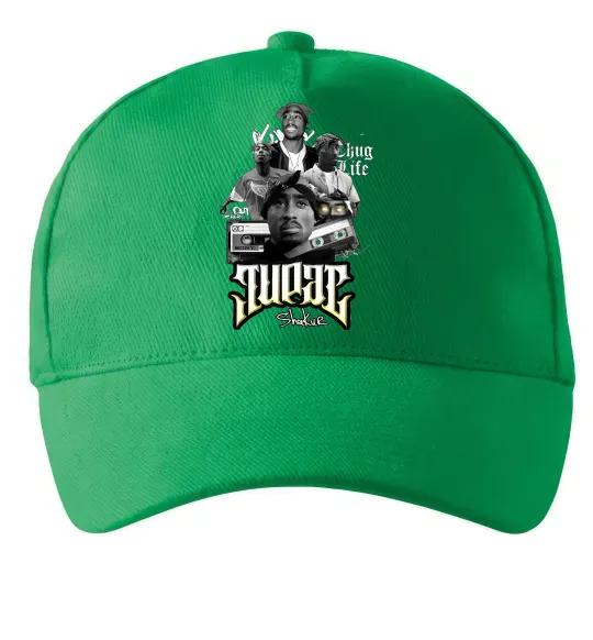 Кепка Tupac Collage Зеленый фото