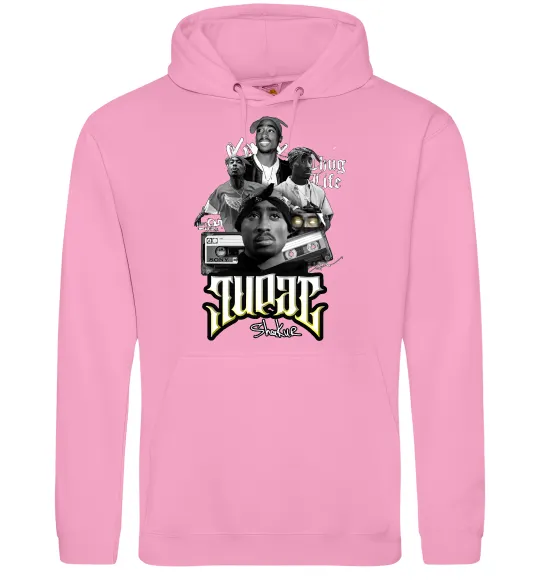 Чоловіча толстовка (худі) Tupac Collage Рожевий фото