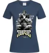 Женская футболка Tupac Collage Темно-синий фото