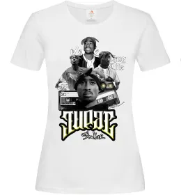 Женская футболка Tupac Collage Белый фото