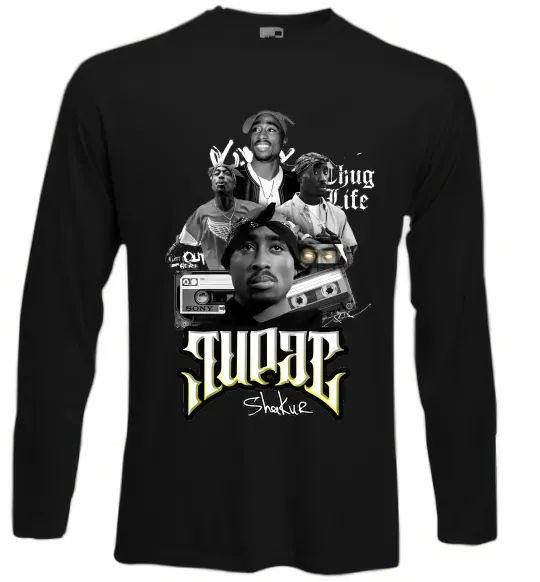Лонгслив Tupac Collage Черный фото