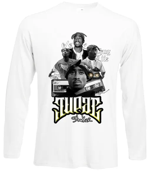 Лонгслив Tupac Collage Белый фото