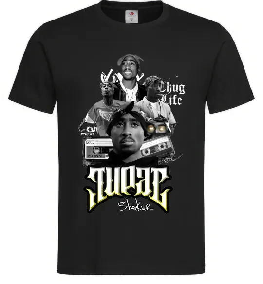 Мужская футболка Tupac Collage Черный фото