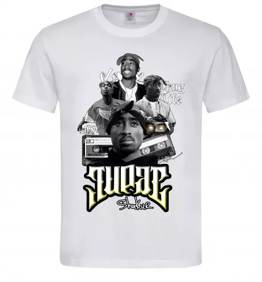 Мужская футболка Tupac Collage Белый фото