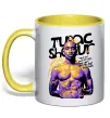 Чашка с цветной ручкой Tupac Shakur they got money Солнечно желтый фото