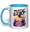 Чашка с цветной ручкой Tupac Shakur they got money Голубой фото