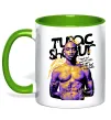 Чашка с цветной ручкой Tupac Shakur they got money Зеленый фото