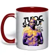 Чашка с цветной ручкой Tupac Shakur they got money Красный фото