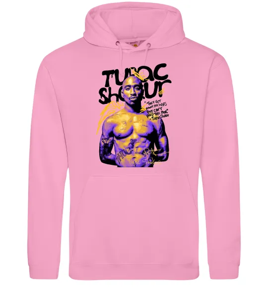 Мужская толстовка (худи) Tupac Shakur they got money Розовый фото